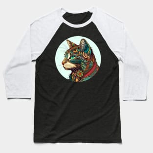 Cool Cat Hippy Beautiful - Cat Boho Lover Baseball T-Shirt